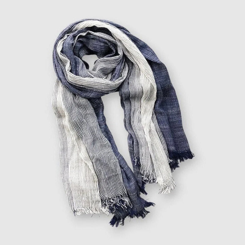 Cotton Scarf - Lightweight Striped Wrap