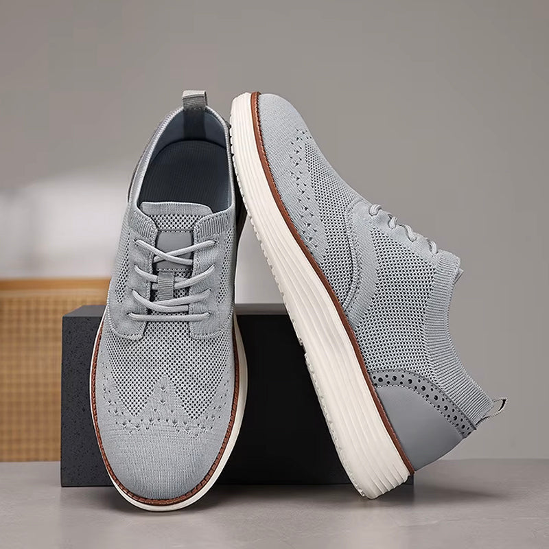 Italian Leisure Shoes | Men's Casual Lace-Up Sneakers With Breathable Mesh | Viretti Milano