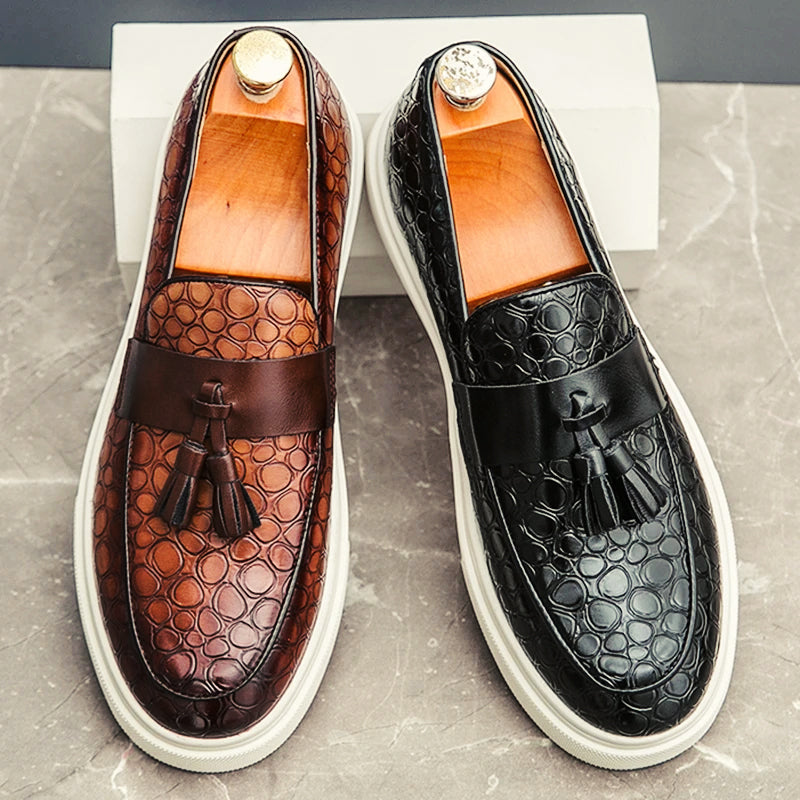 Italian Leather Loafers | Premium Slip-On Tassel Shoes | Viretti Milano
