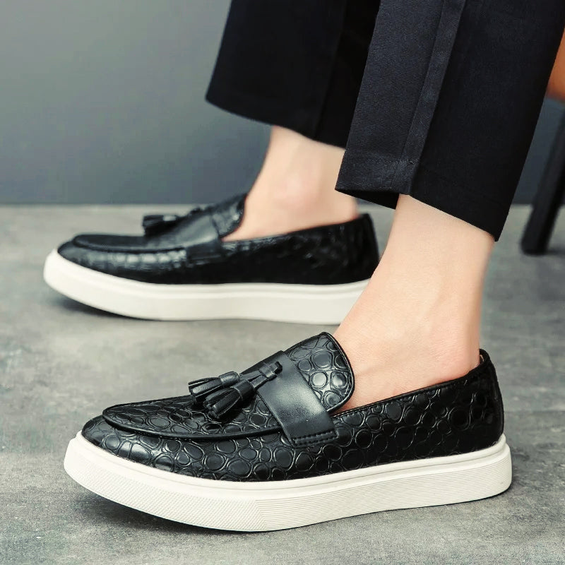 Italian Leather Loafers | Premium Slip-On Tassel Shoes | Viretti Milano