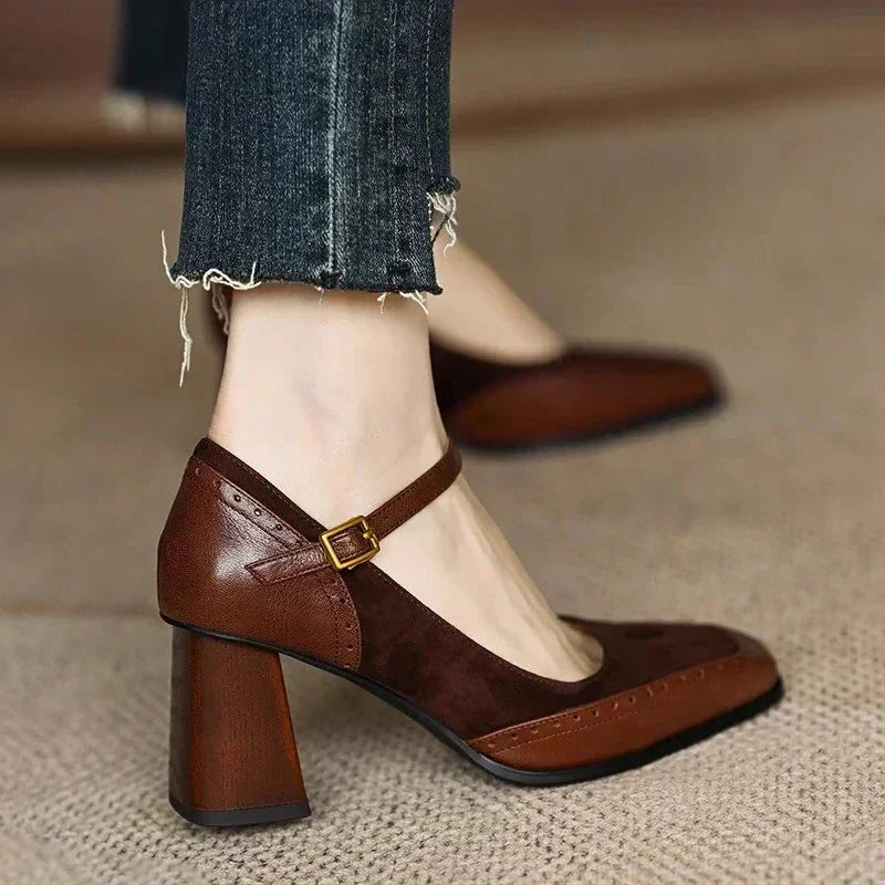 Florence Classic Pumps | Vintage Block Heel
