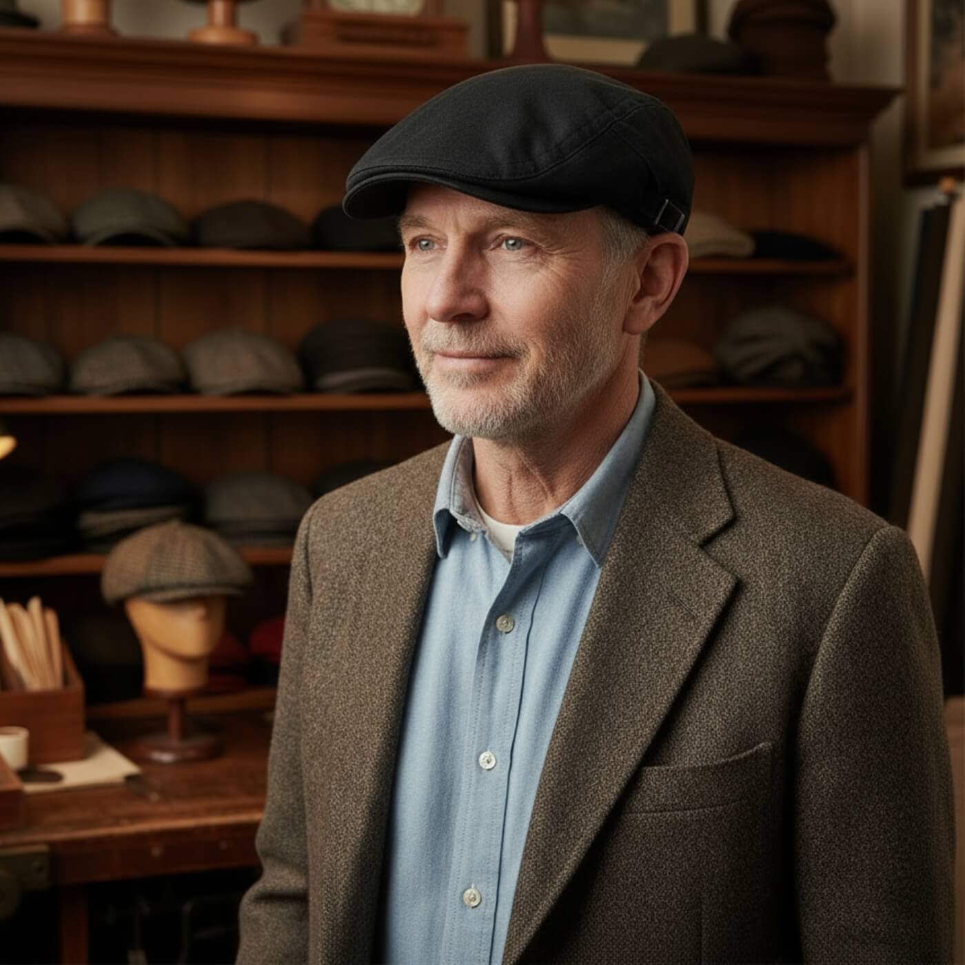 Cotton Flat Cap – Classic Style
