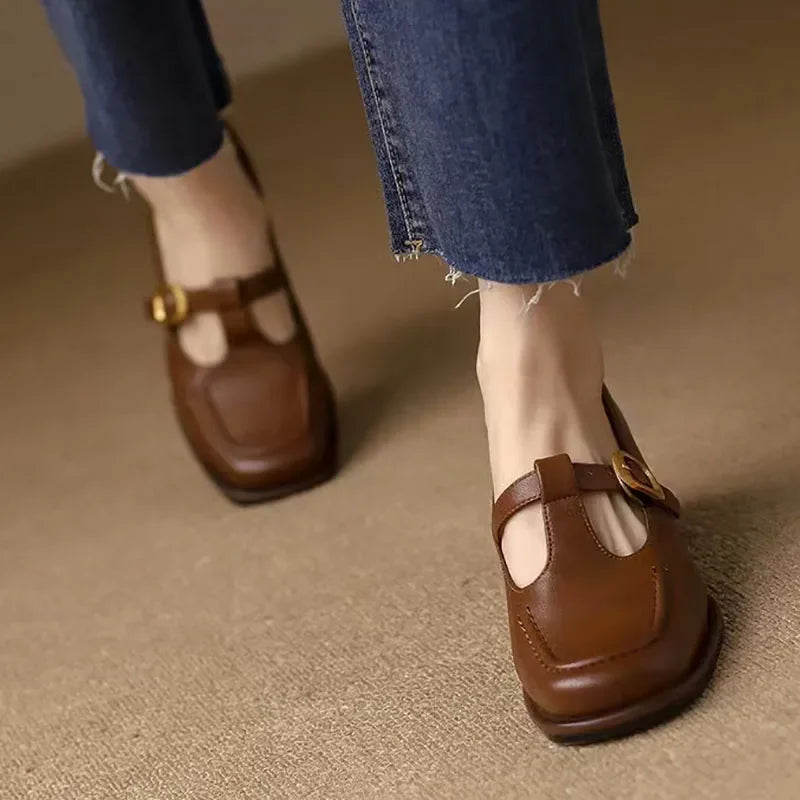 Ysolenne T-Strap Classic Heels