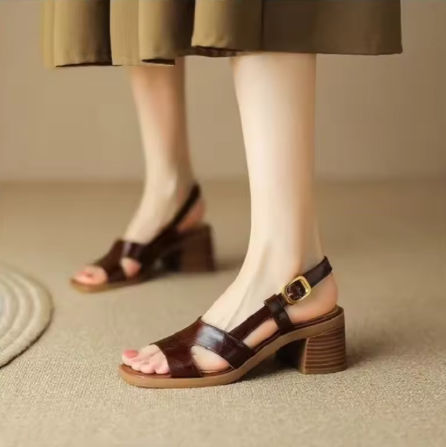 Comfy Sandals | Square Toe Block Heel