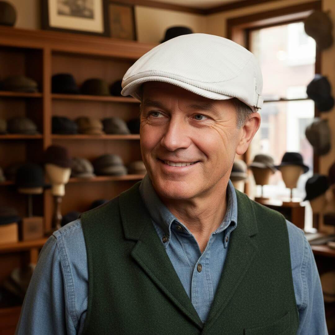 Corduroy Flat Cap - Adjustable Classic