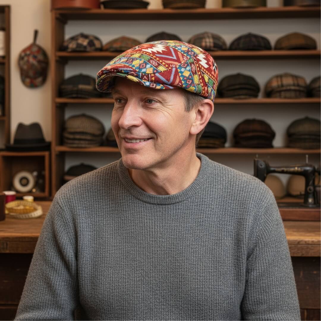 Patterned Flat Cap – Stylish Ivy