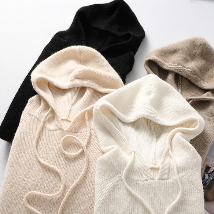 Ribbed Hoodie - Relaxed Knit