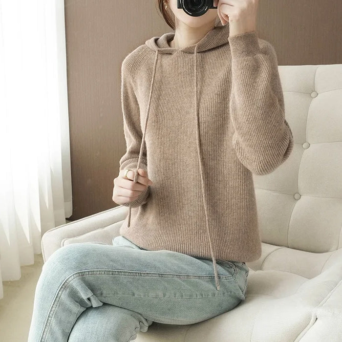Ribbed Hoodie - Relaxed Knit