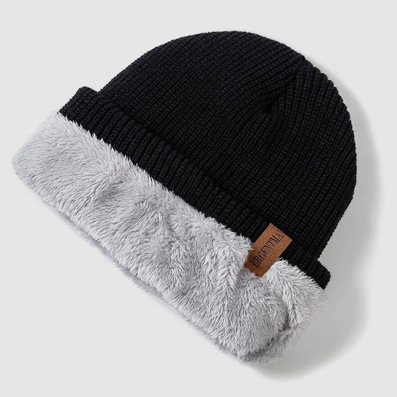 Slouchy Knit Beanie – Fleece Lined Warmth