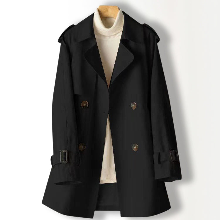 Chic Trench Coat | Functional Cuff Straps