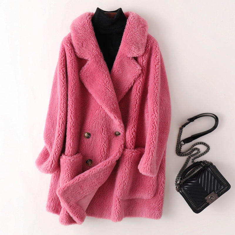 Shearling Coat Oversized Luxury Winter