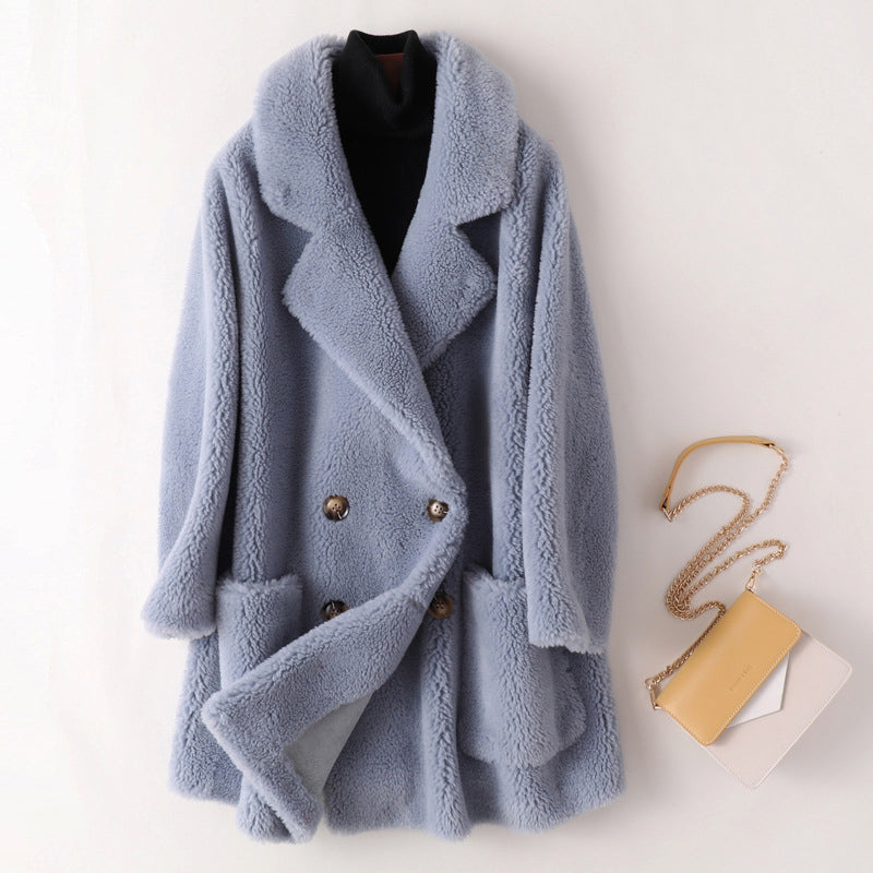 Shearling Coat Oversized Luxury Winter