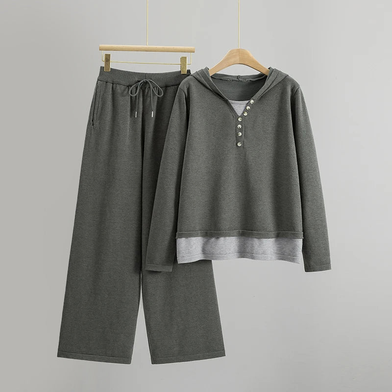 Knitted Tracksuit Set – Soft Knit Loungewear