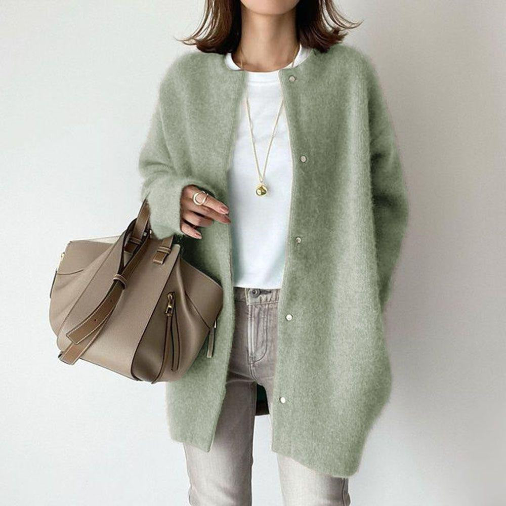 Wool Cardigan – Luxe Suede Trim