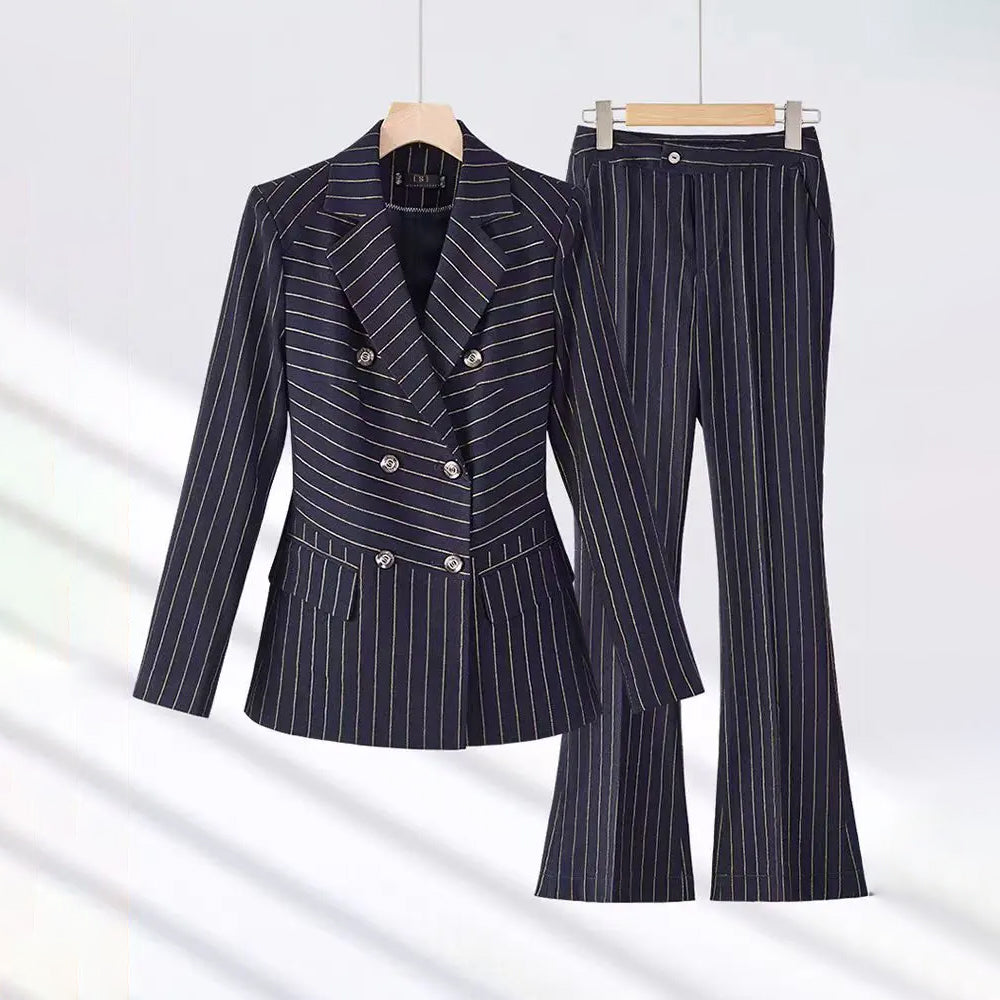 Regal Stripe Set Sophisticated Power Suit