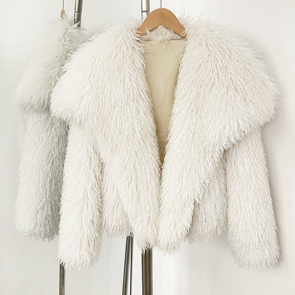 Faux Fur Coat Cozy Curl Vegan