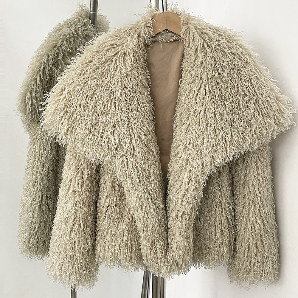 Faux Fur Coat Cozy Curl Vegan