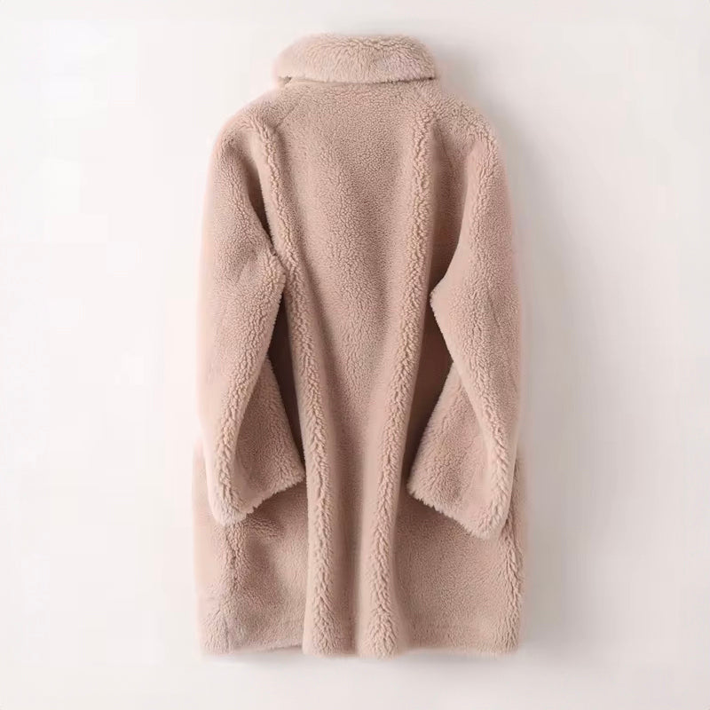 Shearling Coat Oversized Luxury Winter