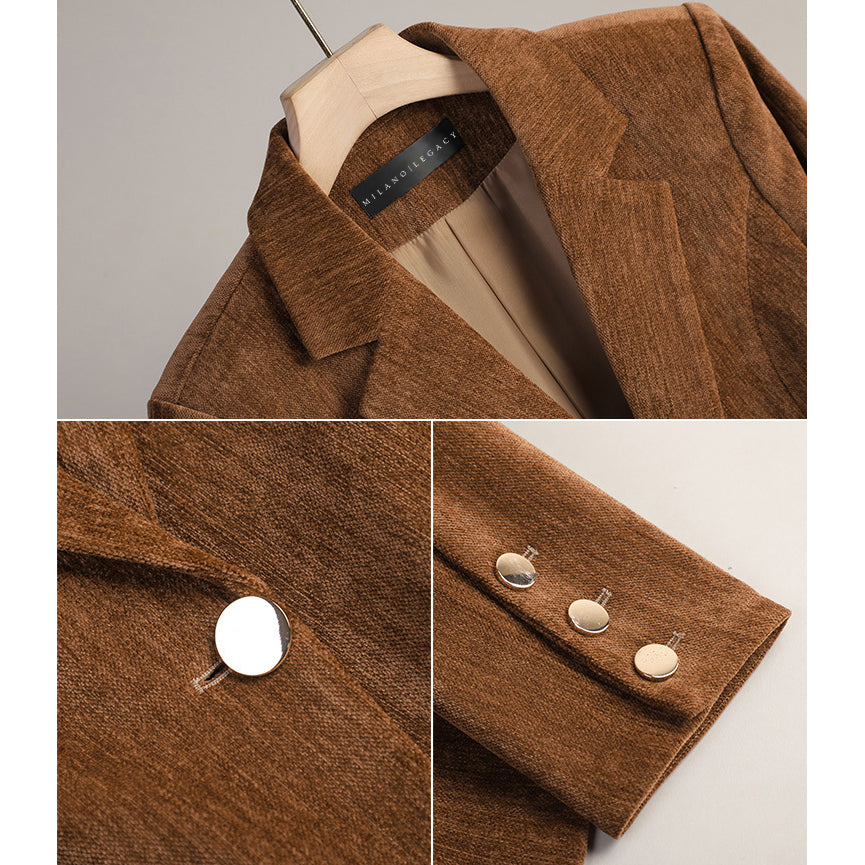 Velvet Blazer Slim Fit Tailored