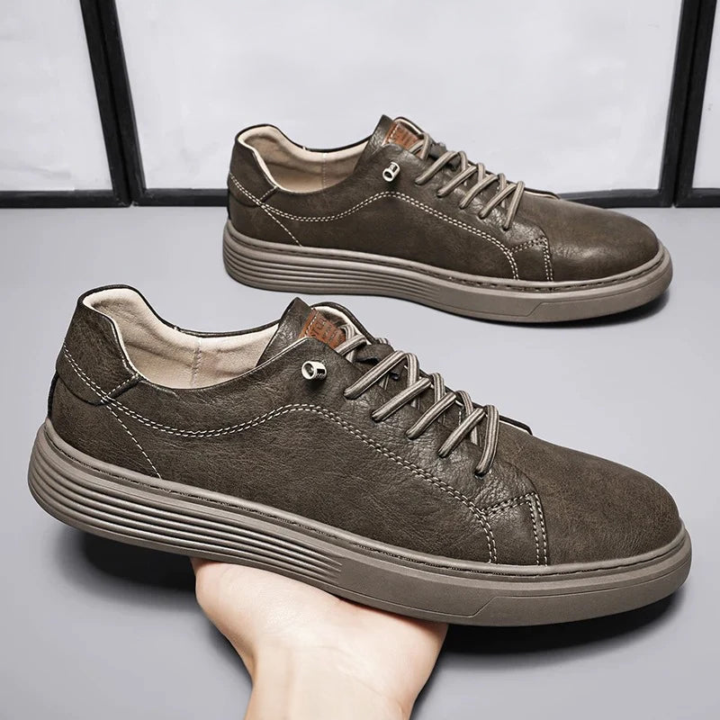 Willow Leather Oxford Casual Shoes | Classic Comfortable Lace-Up | Viretti Milano