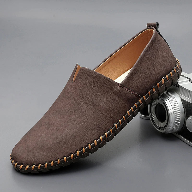 Leather Loafers Santorini | Classic Men's Slip On Shoes | Viretti Milano