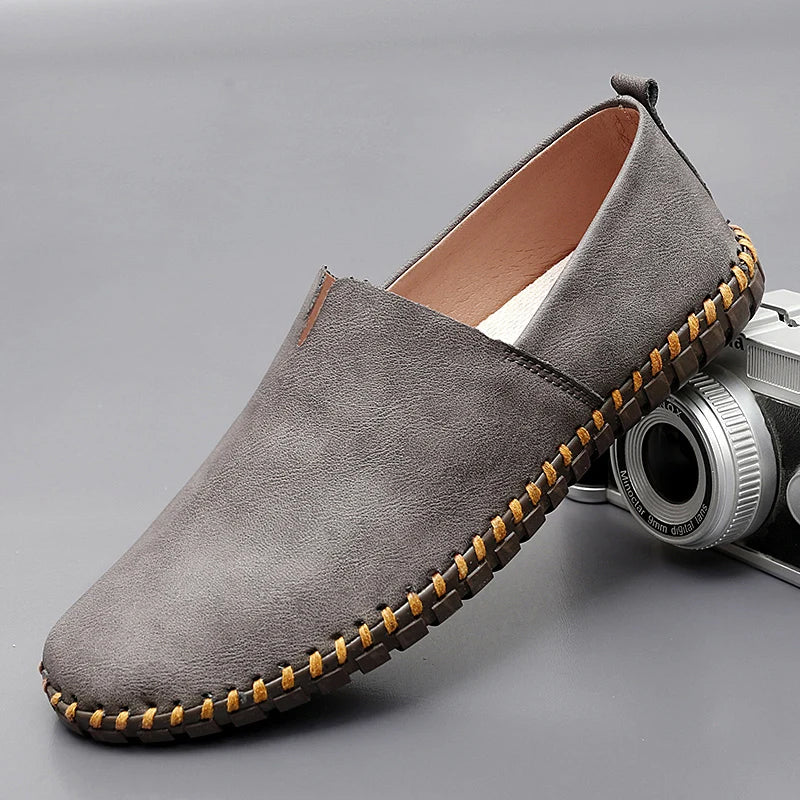 Leather Loafers Santorini | Classic Men's Slip On Shoes | Viretti Milano