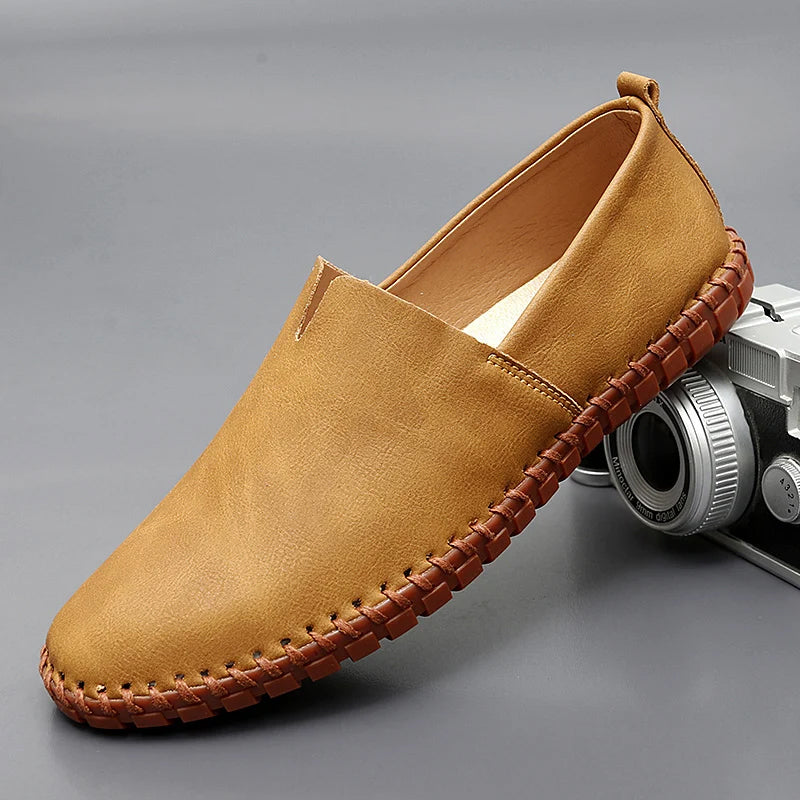 Leather Loafers Santorini | Classic Men's Slip On Shoes | Viretti Milano