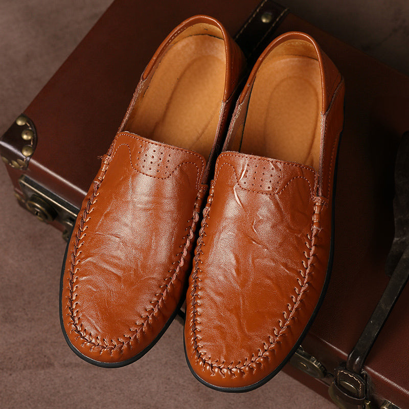 Italian Leather Loafers | Stylish Green Slip-On Dress Shoes | Viretti Milano