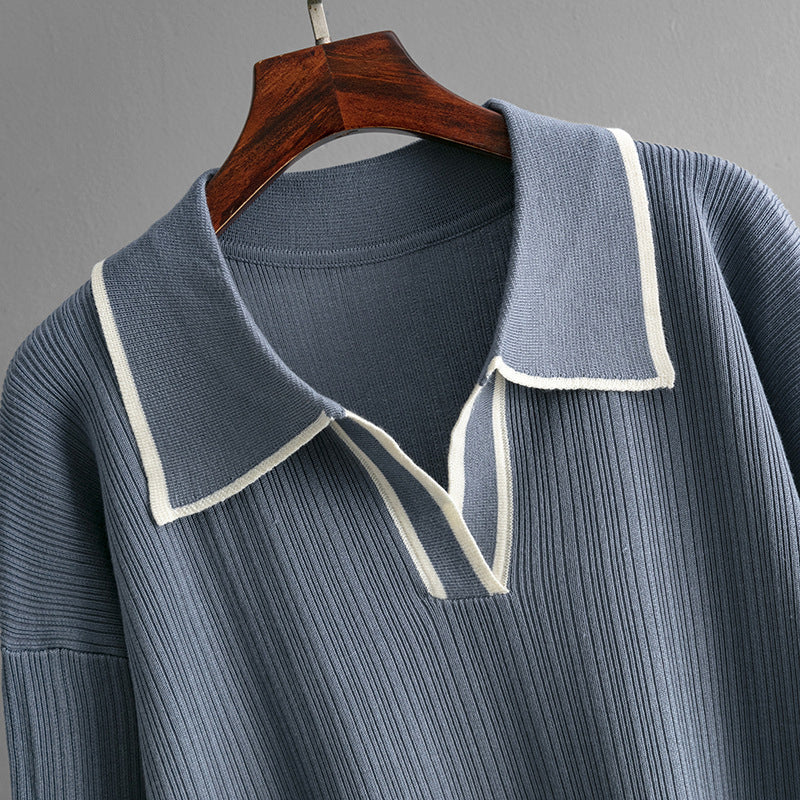 Urban Knit Set – Elegant High-Waisted Pants