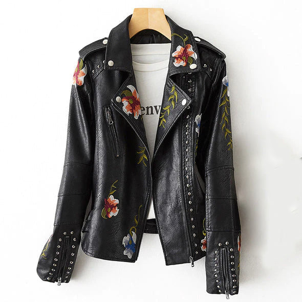 Retro Blossom Jacket | Floral Embroidered