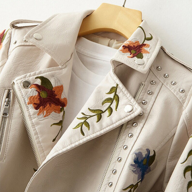 Retro Blossom Jacket | Floral Embroidered