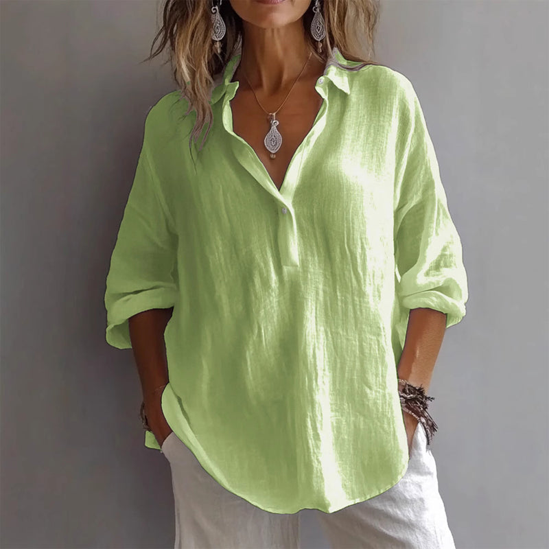 Linen Casual Blouse | Viretti Milano