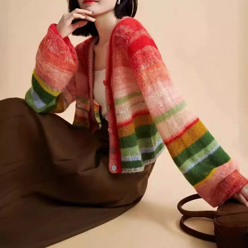 Rainbow Knitted Cardigan – Viretti Milano