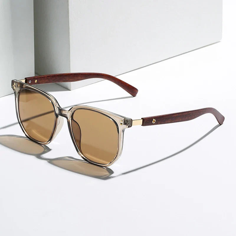 Vintage Woodgrain Sunglasses | UV400 Protection Glasses