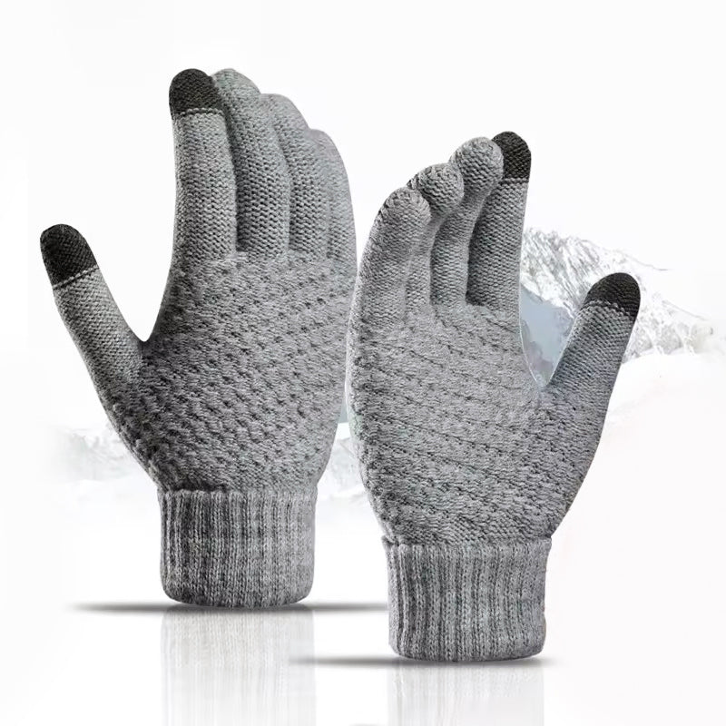 Touchscreen Winter Gloves – Knit Fleece Lined