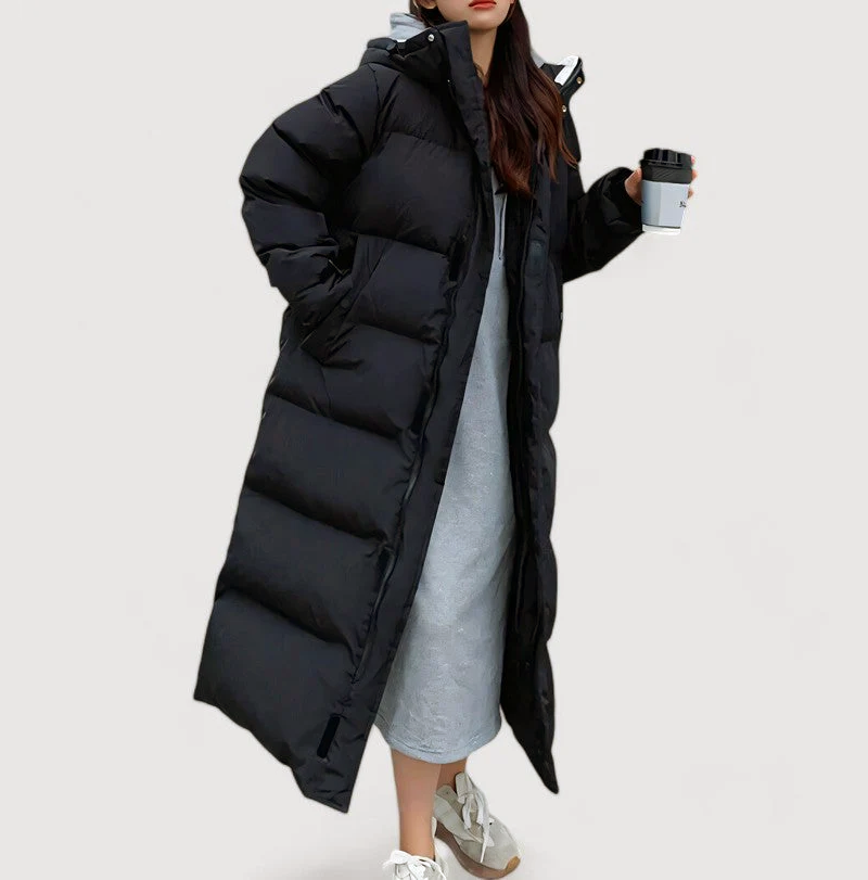 Extra-Long Puffer Coat Women’s Winter