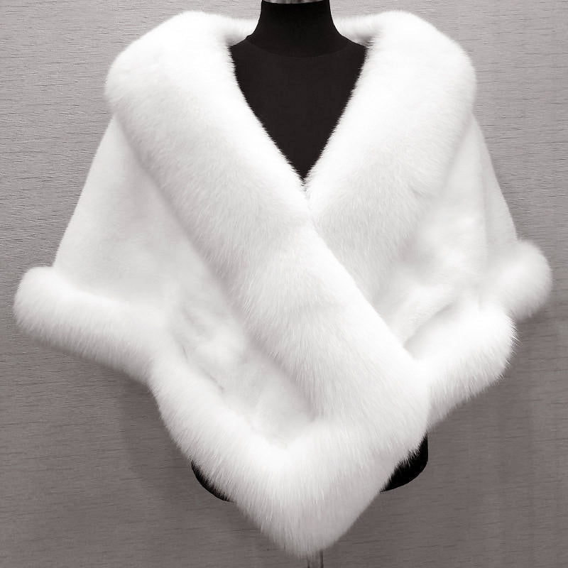Faux Fur Cape Scarf – Sculpted Collar Wrap