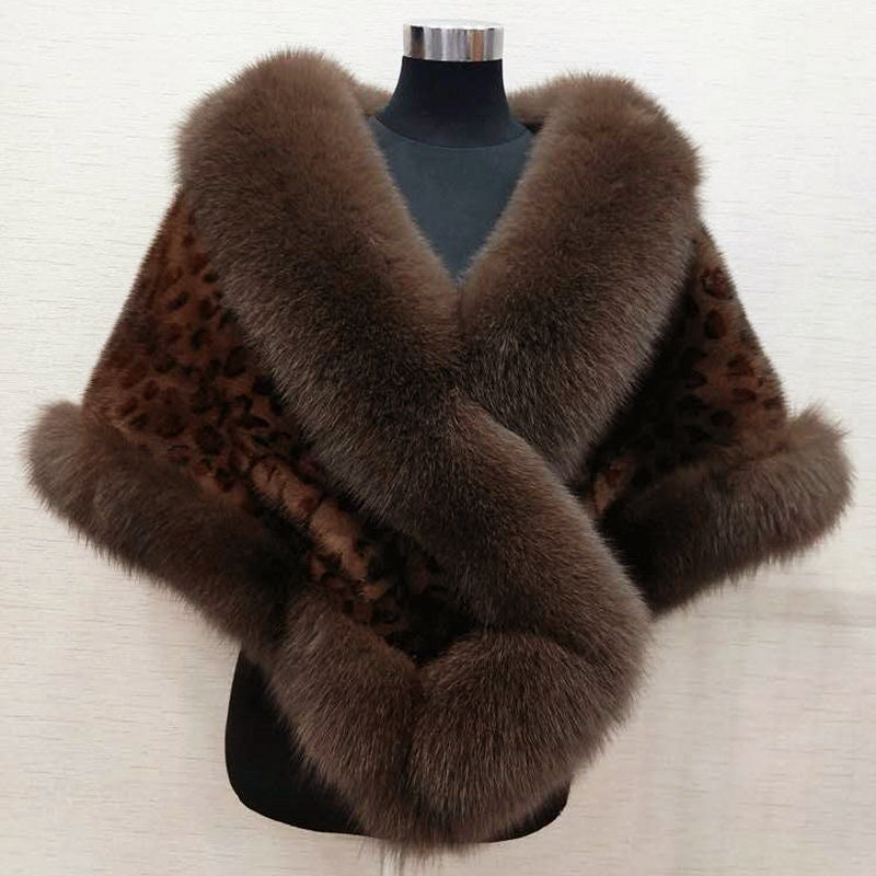 Faux Fur Cape Scarf – Sculpted Collar Wrap