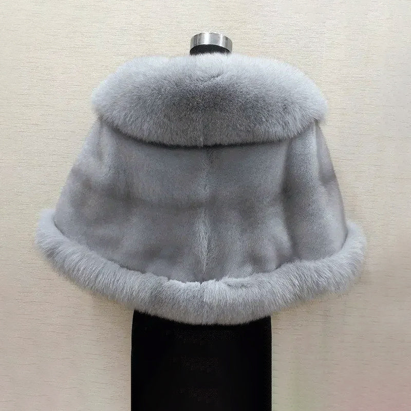 Faux Fur Cape Scarf – Sculpted Collar Wrap