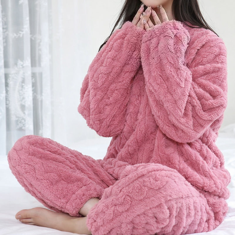 Women's Fleece Pajamas – Cozy Long Sleeve Set