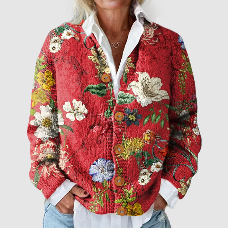 Floral Button-Front Cardigan Women’s