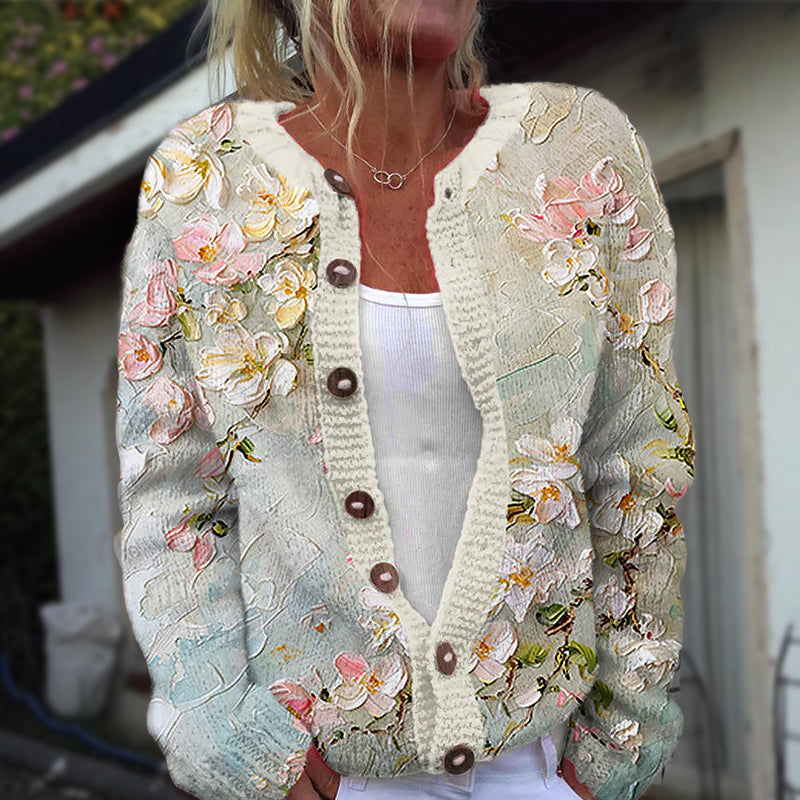 Floral Button-Front Cardigan Women’s