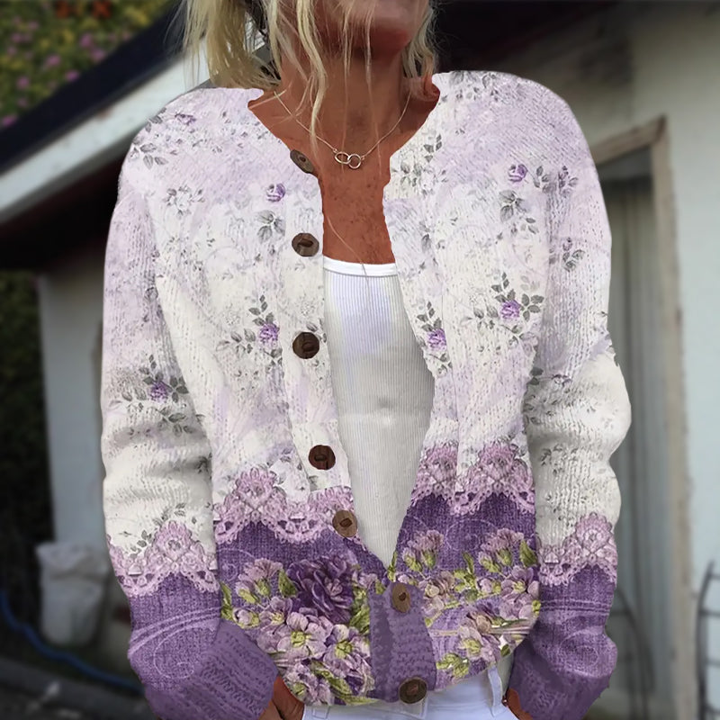 Floral Button-Front Cardigan Women’s