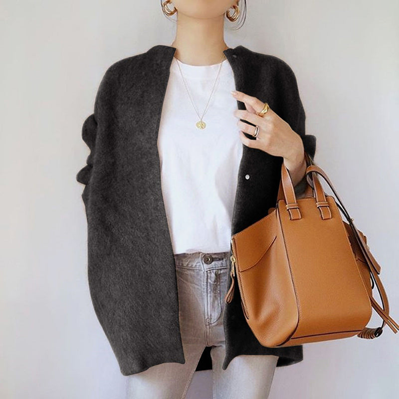 Fuzzy Knit Cardigan – Relaxed Fit