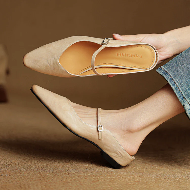 Leather Mary Jane Mules | Genuine Comfort