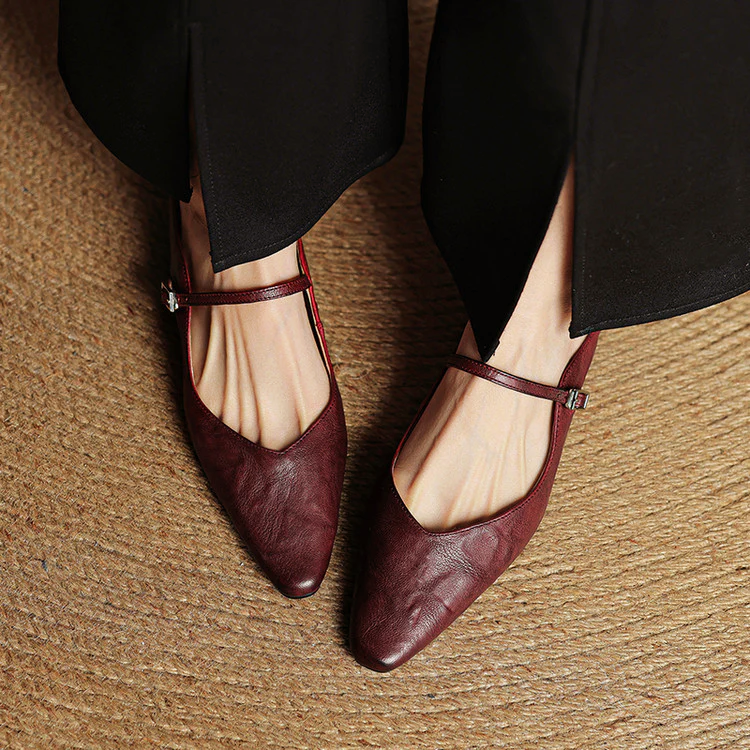 Leather Mary Jane Mules | Genuine Comfort