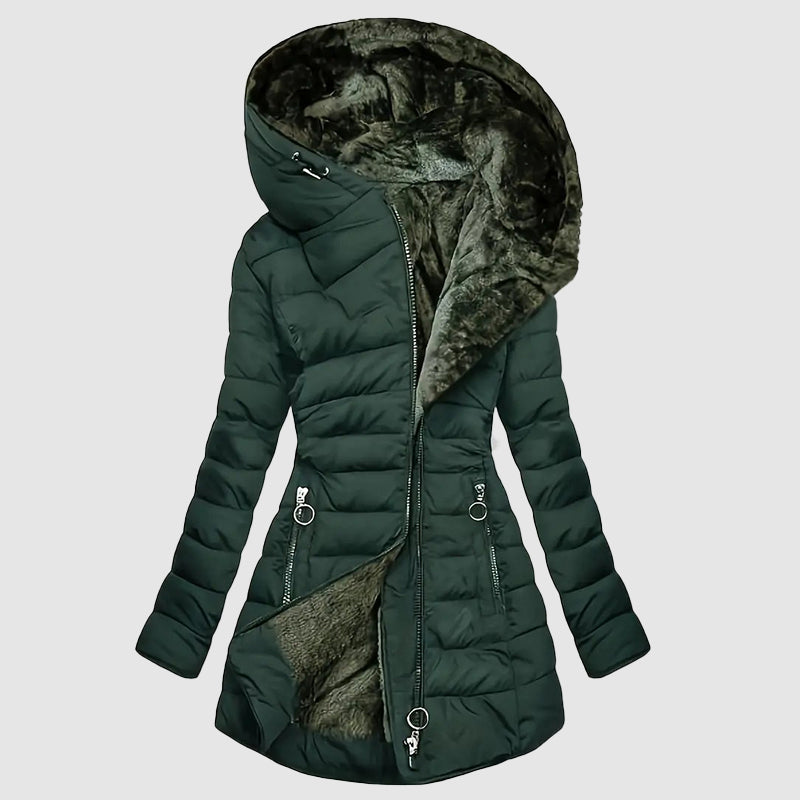 Long Puffer Coat – Insulated Hooded Style
