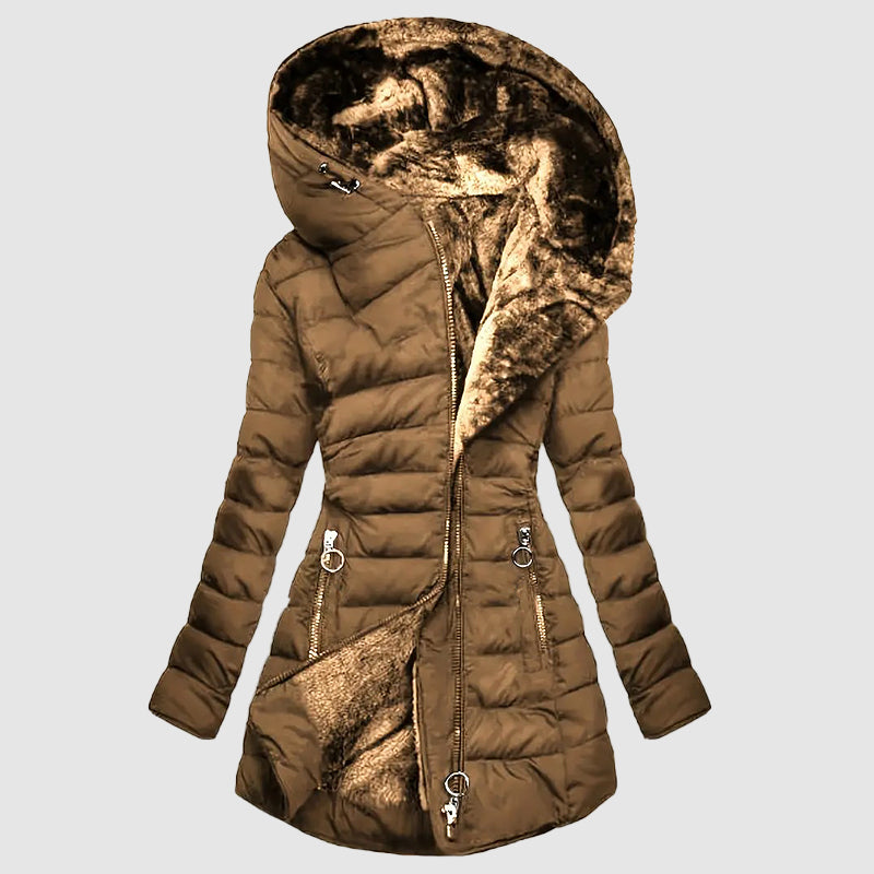 Long Puffer Coat – Insulated Hooded Style