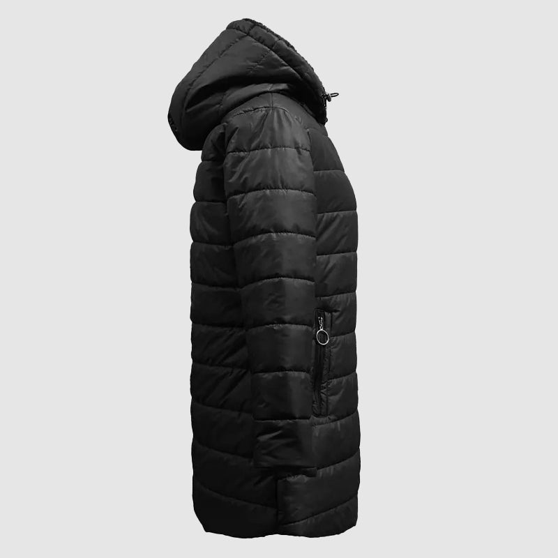 Long Puffer Coat – Insulated Hooded Style