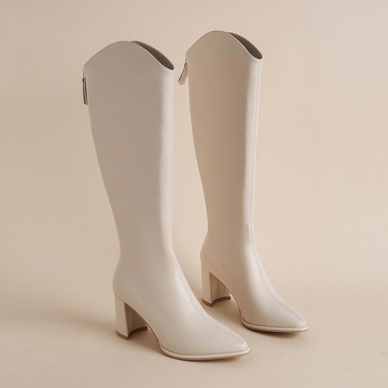 Women's Knee-High Block Heel Boots